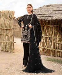 Embroidered Lawn 3-Piece Suit with Embroidered Dupatta – ZB1077