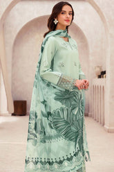 Dhanak Embroidered 3-Piece Suit with Digital Printed Wool Shawl – ZB3279
