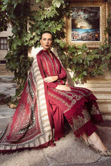 Dhanak Embroidered 3-Piece Suit with Digital Printed Wool Shawl – ZB3427