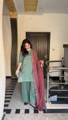 Dhanak 3PC Embroidered Suit – ZB938