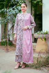 Printed Lawn 3-Piece Suit with Zari Shirt & Voile Dupatta – ZB1522
