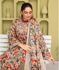 Creation Khaddar 3-Piece Suit with Printed Shirt & Trouser – ZB91