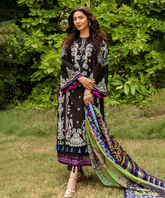 Dhanak Embroidered 3-Piece Suit with Digital Printed Wool Shawl – ZB3253
