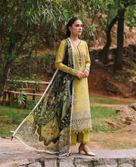 Embroidered Lawn 3-Piece Suit with Digital Jacquard Dupatta – ZB1423