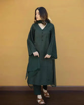 Dhanak Embroidered 3-Piece Suit with Chiffon Dyed Dupatta – ZB361