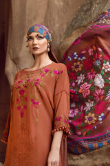 Dhanak 3PC Embroidered Suit – ZB932