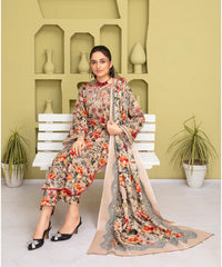 Creation Khaddar 3-Piece Suit with Printed Shirt & Trouser – ZB91
