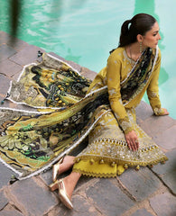 Embroidered Lawn 3-Piece Suit with Digital Jacquard Dupatta – ZB1423