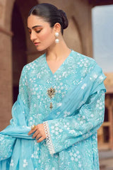 Bareeze Linen 3-Piece Embroidered Suit with Chiffon Dupatta – ZB674