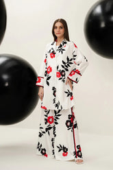 Luxe Digital Printed Silk 2-Piece Unstitched Suit – ZB858