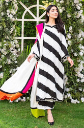 Luxe Digital Printed Silk 3-Piece Unstitched Suit – ZB866