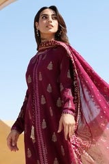 Embroidered Lawn 3-Piece Suit with Digital Jacquard Dupatta – ZB1331