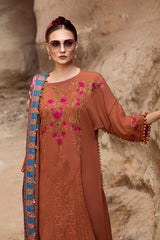 Dhanak 3PC Embroidered Suit – ZB932