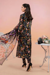 Karandi Embroidered 3-Piece Suit with Printed Dupatta – ZB3434
