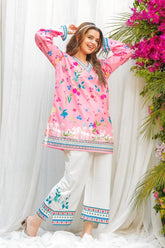 Digital Printed Silk 2-Piece Suit – ZB876