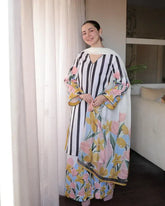 Luxe Digital Printed Silk 3-Piece Unstitched Suit – ZB865