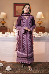 Embroidered Lawn 3-Piece Suit with Digital Jacquard Dupatta – ZB1429