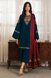 Dhanak 3PC Embroidered Suit – ZB930