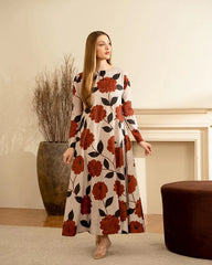 Luxe Digital Printed Silk 2-Piece Unstitched Suit – ZB856