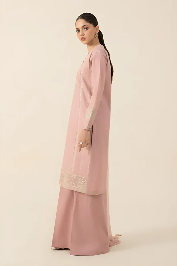 Dhanak Embroidered 3-Piece Suit with Chiffon Dupatta – ZB3133