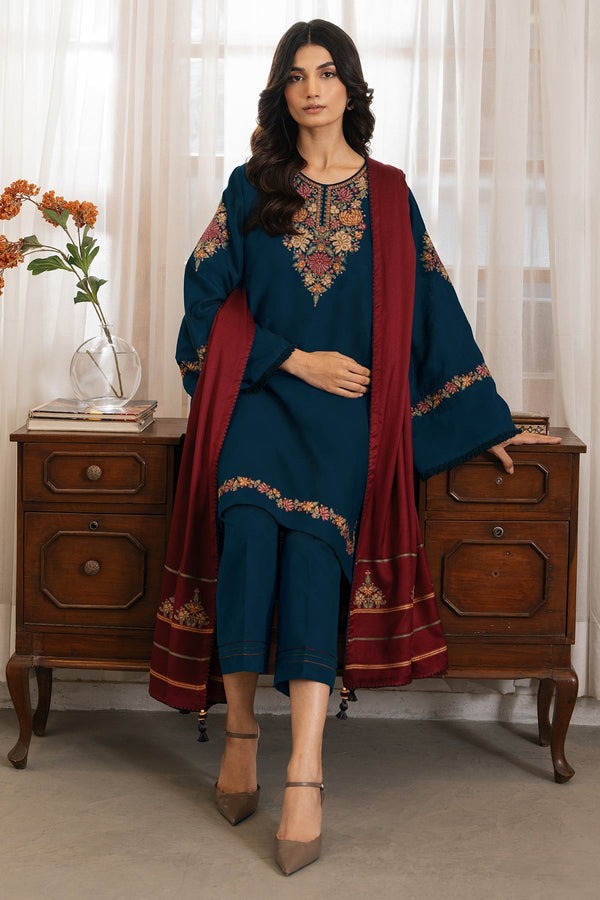 Dhanak 3PC Embroidered Suit – ZB930
