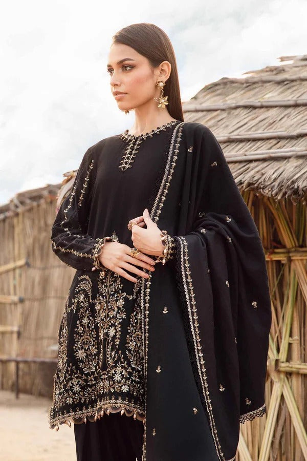 Embroidered Lawn 3-Piece Suit with Embroidered Dupatta – ZB1077