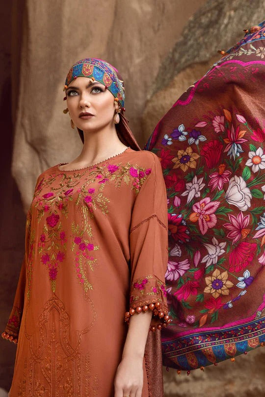 Dhanak 3PC Embroidered Suit – ZB932