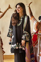 Embroidered Lawn 3-Piece Suit with Digital Jacquard Dupatta – ZB1403