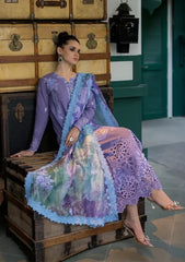 Dhanak Embroidered 3-Piece Suit with Digital Printed Wool Shawl – ZB3291