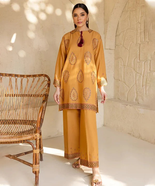 Batik Dhanak 2-Piece Suit with Sequin Embroidered Shirt & Trouser – ZB297