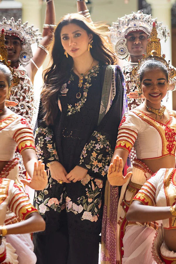 Embroidered Lawn 3-Piece Suit with Digital Jacquard Dupatta – ZB1403