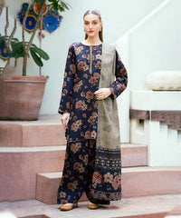 Baroque Karandi Printed 3-Piece Suit with Dupatta & Trouser – ZB837
