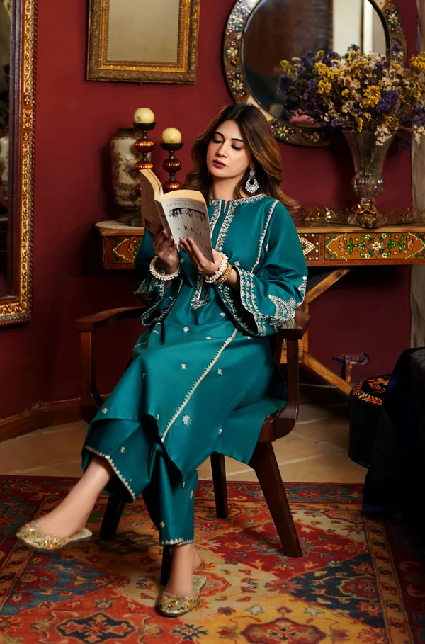 Dhanak 2PC Embroidered Suit – ZB934