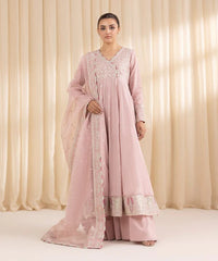 Embroidered Lawn 3-Piece Suit with Organza Dupatta – ZB1409