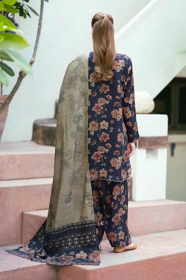 Baroque Karandi Printed 3-Piece Suit with Dupatta & Trouser – ZB837