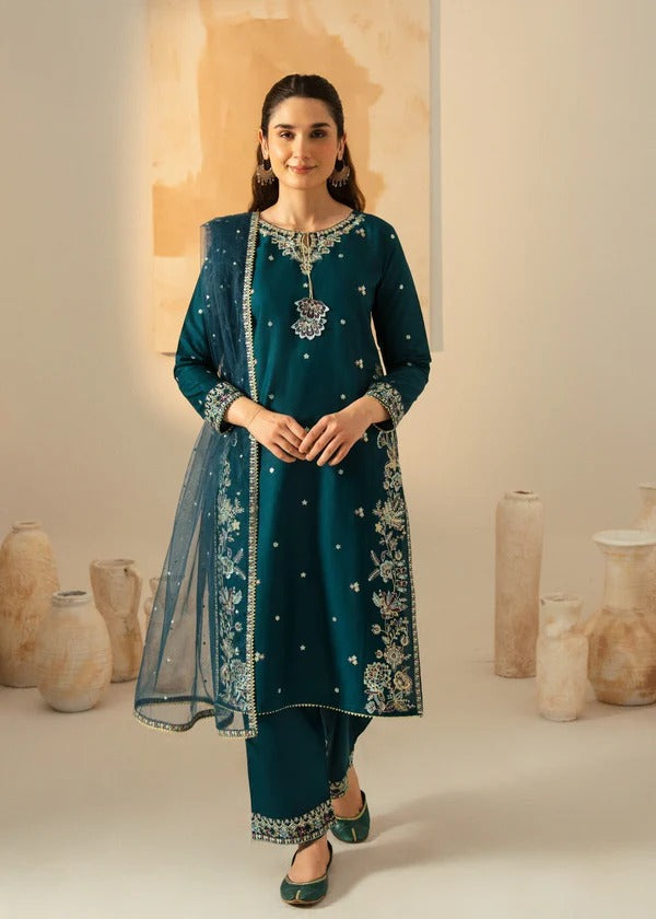 Dhanak 3PC Embroidered Suit – ZB926