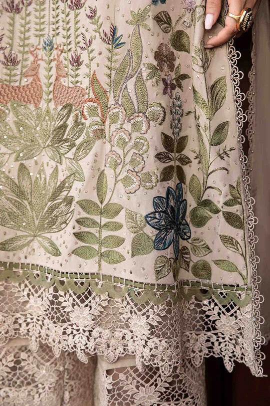 Dhanak 3PC Embroidered Shirt with Digital Printed Wool Shawl – ZC3391