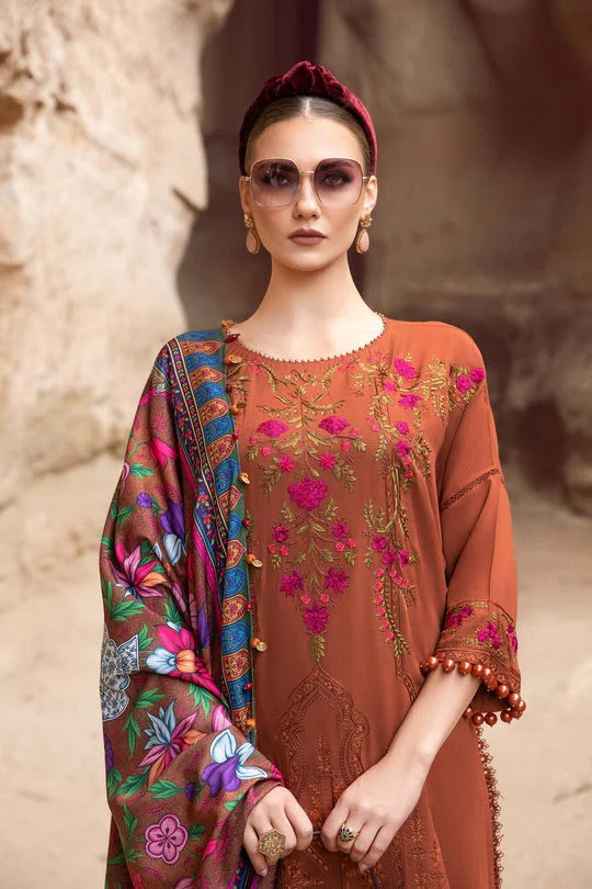Dhanak 3PC Embroidered Suit – ZB932