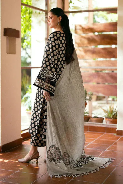Baroque Karandi Printed 3-Piece Suit with Dupatta & Trouser – ZB827