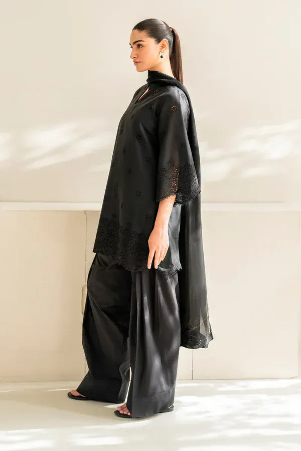 Baroque Dhanak 3-Piece Embroidered Suit with Chiffon Dupatta – ZB152