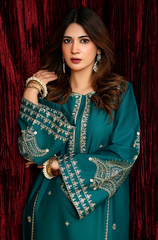 Dhanak 2PC Embroidered Suit – ZB934