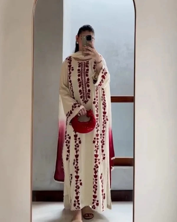 Dhanak 3PC Embroidered Suit – ZB925