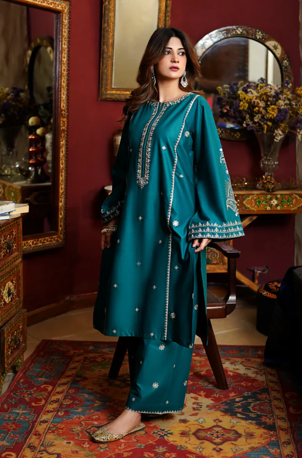 Dhanak 2PC Embroidered Suit – ZB934