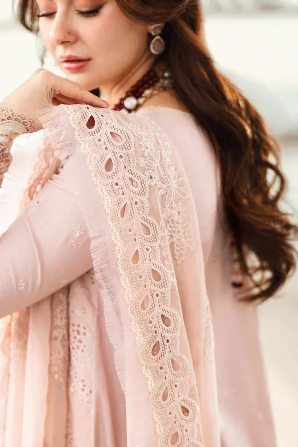 Embroidered Lawn 3-Piece Suit with Organza Dupatta – ZB1270