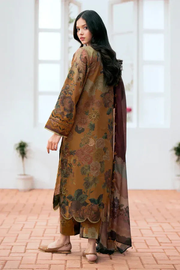 Baroque Karandi Printed 3-Piece Suit with Dupatta & Trouser – ZB813
