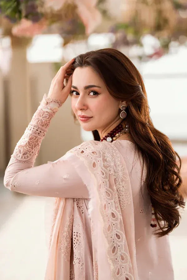 Embroidered Lawn 3-Piece Suit with Organza Dupatta – ZB1270