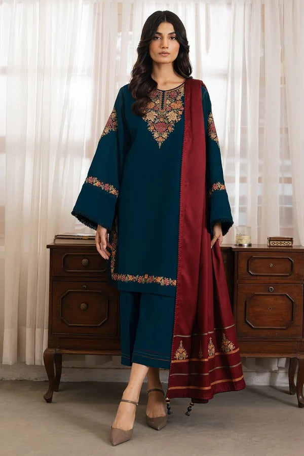Dhanak 3PC Embroidered Suit – ZB930