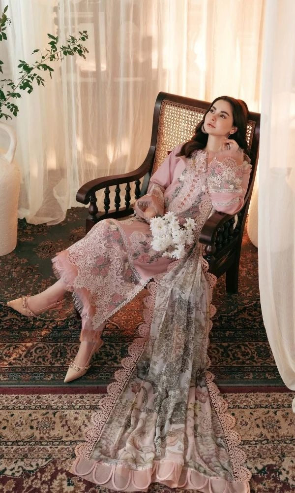 3 Piece Dhanak Suit-Embroidered (Unstitched)