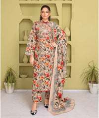 Creation Khaddar 3-Piece Suit with Printed Shirt &amp; Trouser – ZB91