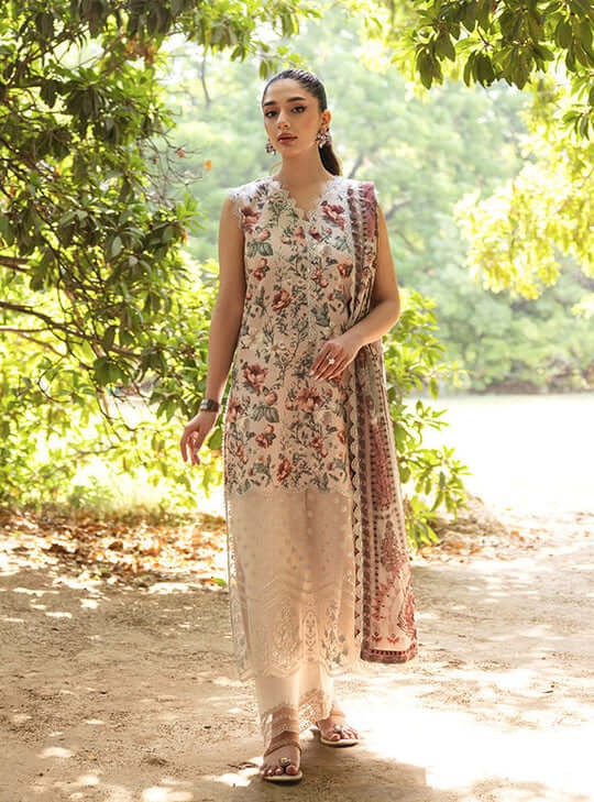 Printed Lawn 3-Piece Suit with Digital Dupatta – ZB1615